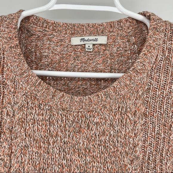 MADEWELL MARLED PLAZA OPEN KNIT PULLOVER SWEATER MEDIUM - Picture 5 of 8